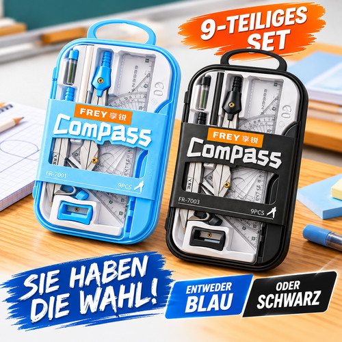 Zirkel set teilig - set, etui